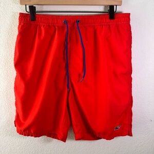 Vineyard Vines‎ Elastic Waist Drawstring Built-In-Brief Swim Trunks Mens Size S